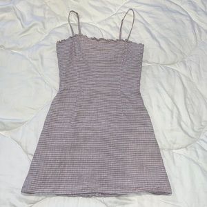 Reformation purple linen mini dress